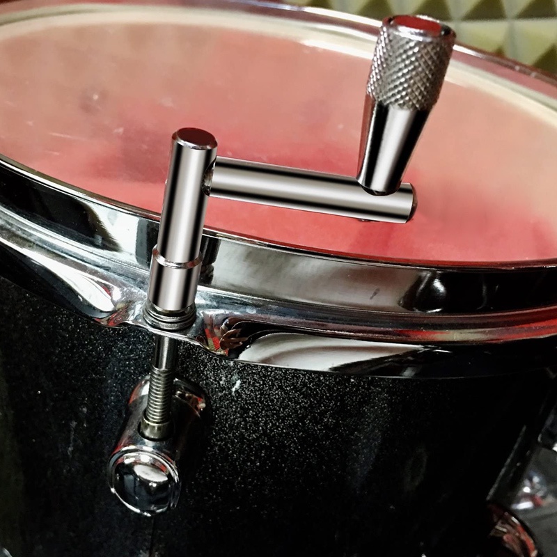 4 Pcs / lot Kunci Kepala Drum Dengan 3 Pcs Alat Penyetem Bentuk T Mulut Persegi 5.5mm Universal 1pc Z