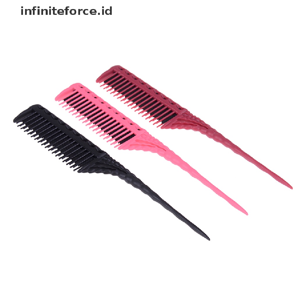 1pc Sisir Rambut 3 Baris Ekor Tikus Untuk Styling