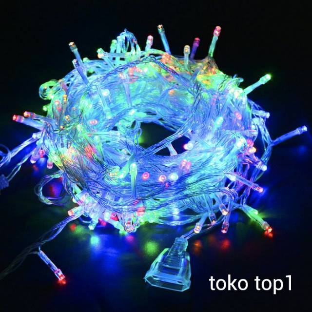 lampu natal 100 led RGB /9meter/tumblr light/tumblr led 7warna /rainbow