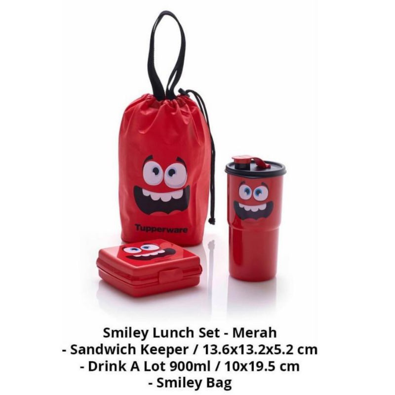 Tupperware Smiley Lunch Set