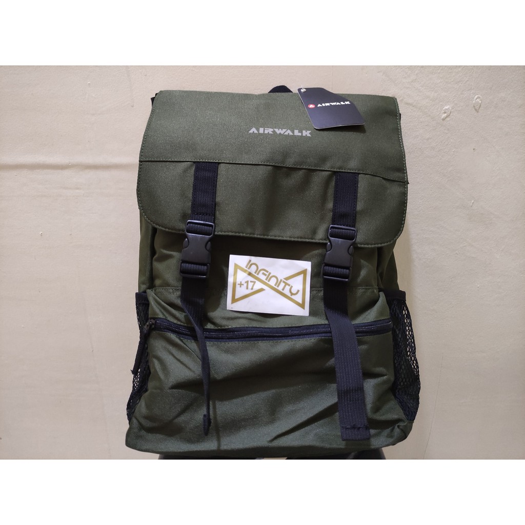 Airwalk Original Efra Backpack Olive Men/Women/Unisex - Tas Punggung Airwalk Pria/Wanita