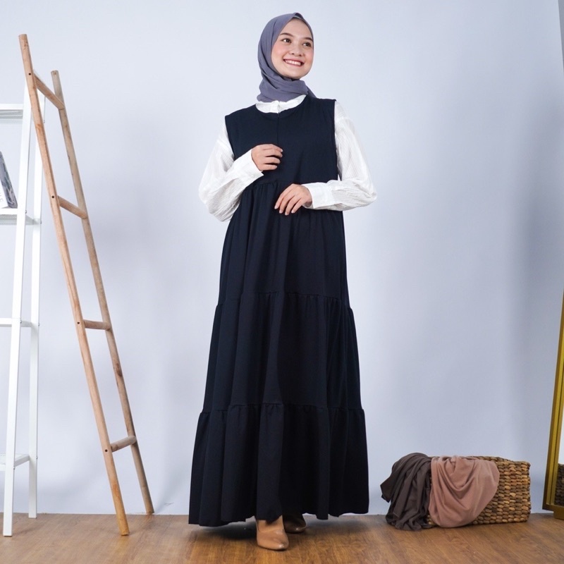 Inner Dress Tanpa Lengan Rayon Inner Dress Rempel