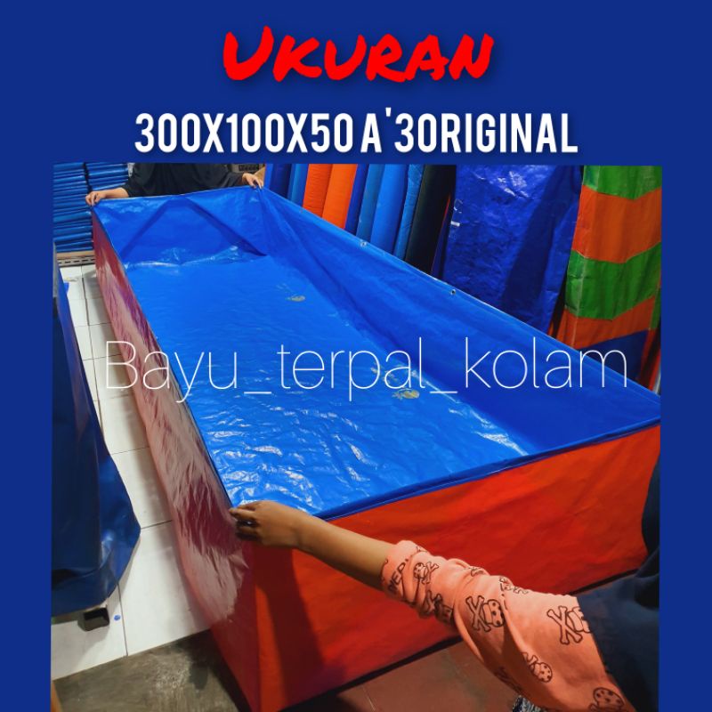 TERPAL KOLAM IKAN 200X100X50 TYPE TERPAL A3/A5 ROYAL CROWN