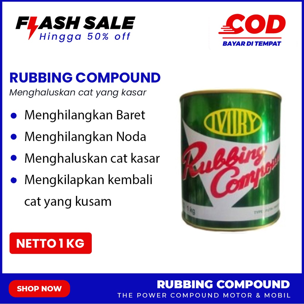Rubbing Compound Ivory Putih Compound Penghilang Baret Motor Penghilang Baret Mobil Kompon Kompound 