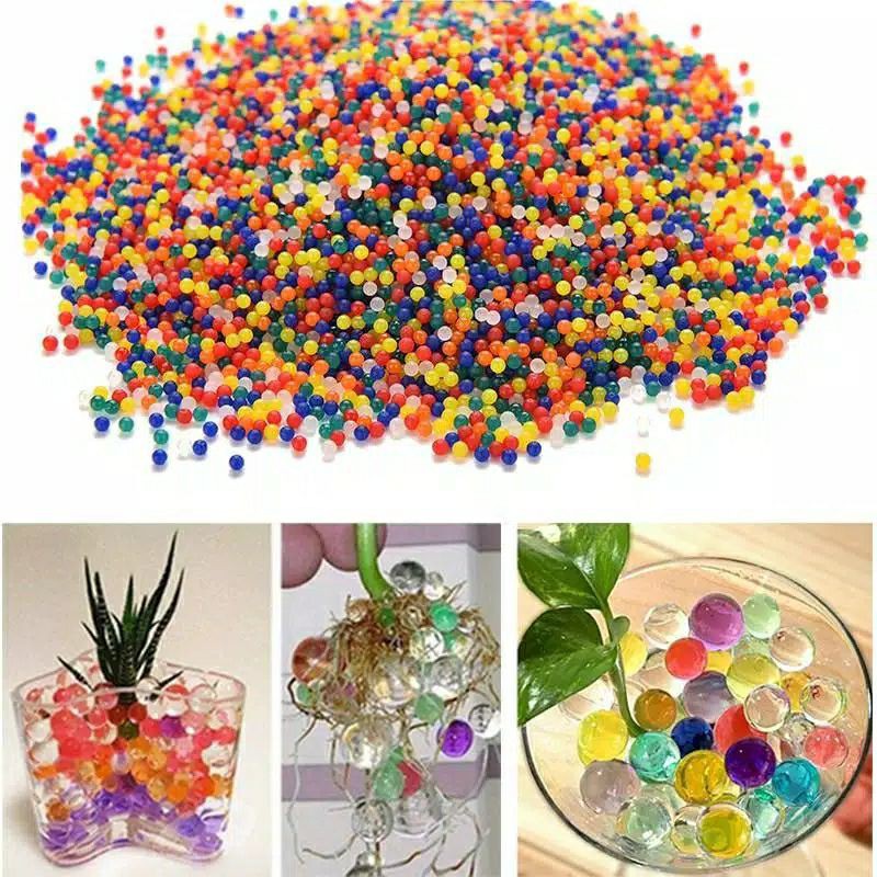 Hidrogel Hydrogel Water Beads Media Tanam Tanaman Pengganti Air Tanah Magic Balls Bubble Crystall