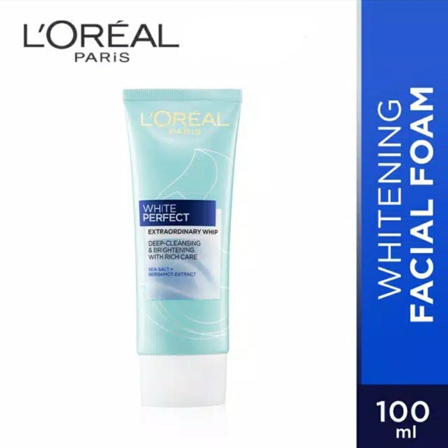 Loreal Paris White AURA Perfect Whip Foam / Scrub Anti Dullness Facial Wash 100ml / Milky Foam 50 ml - Pencuci Wajah BPOM - Sabun Cuci Muka L'oreal Sabun Pembersih Pencuci Wajah Foam Cleanser Pemcuci Face Wash