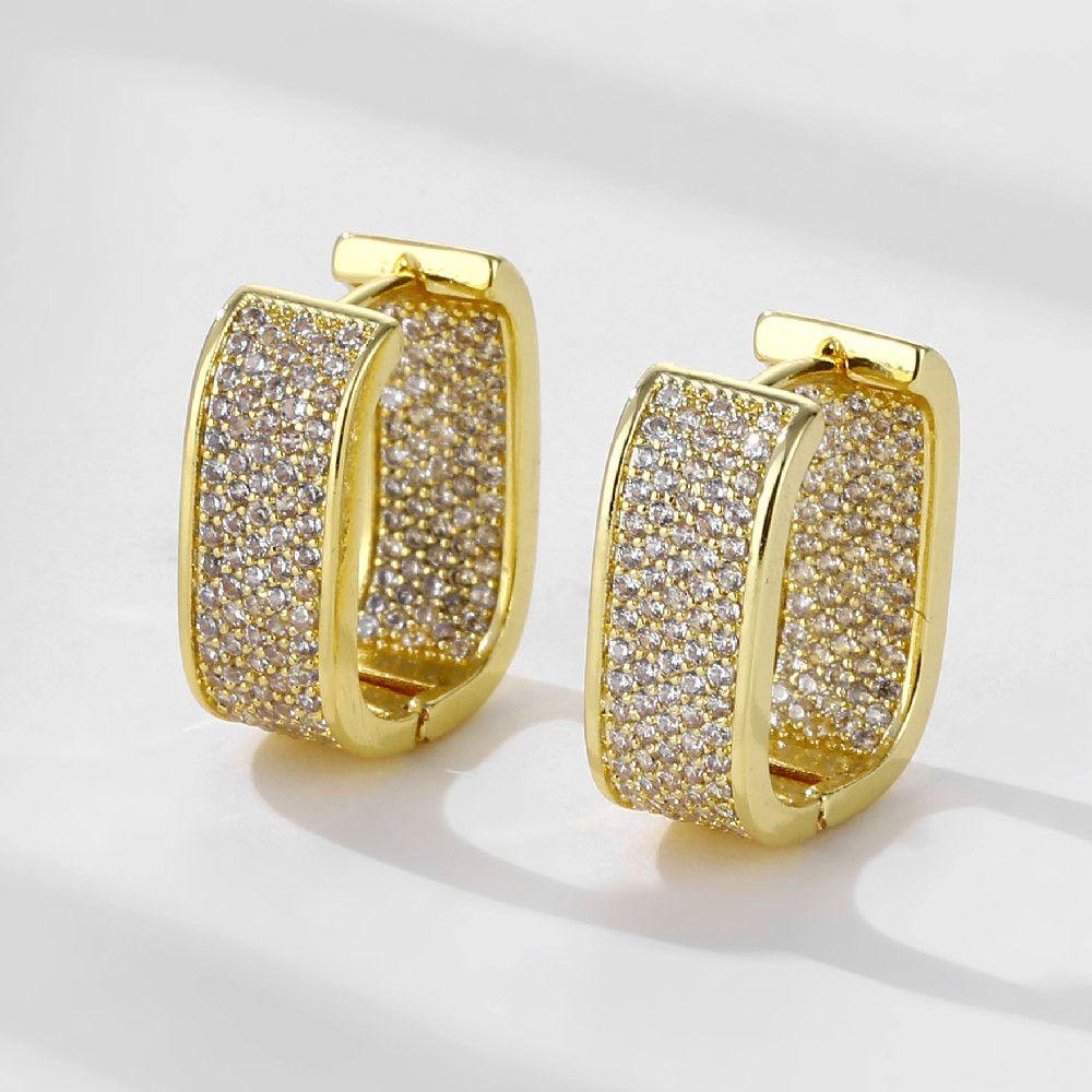 Agustinina Hoop Earrings Untuk Wanita Mewah Indah Perhiasan Halus Pernikahan Eropa Cubic Zircon Piercing Ear Jewelry