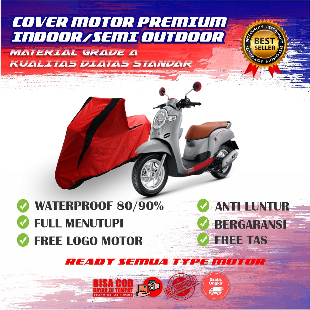 Cover Motor Scoopy Selimut Motor Scoopy Jas Motor Scoopy Tutup Motor Scoopy
