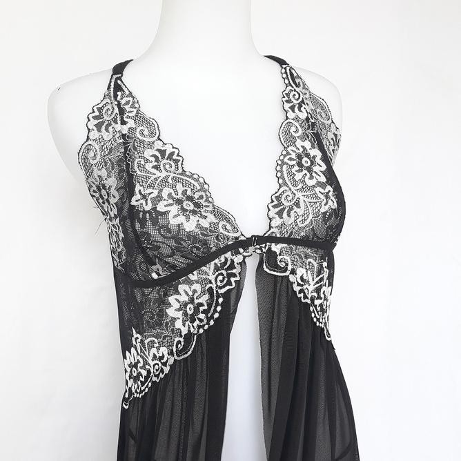 Kslove Baju Tidur Sexy Lingerie Big Size Plus Cd Gstring Wanita Seksi - L