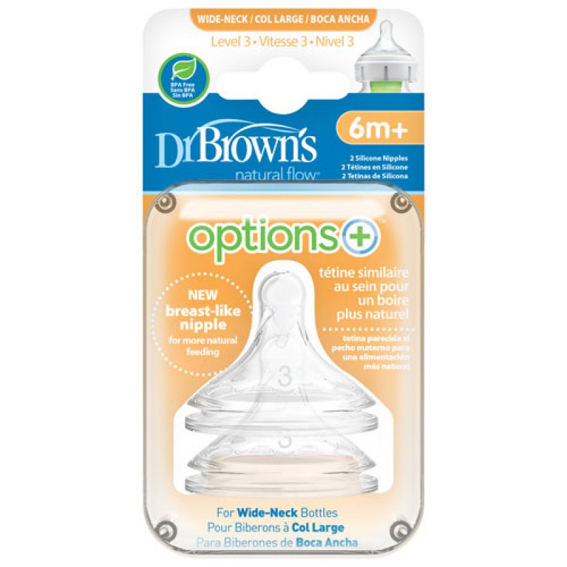 Dr Brown's - Options Plus Nipple Wide Neck Replacement