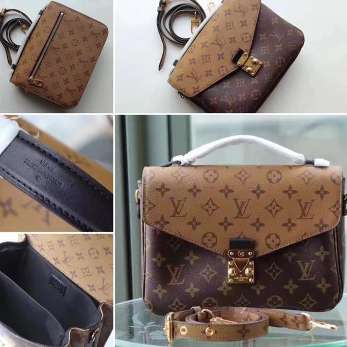 LV Metis Pochette Monogram Reverse Mirror Quality Tas Branded Wanita