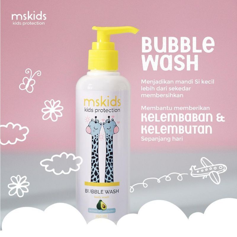 Mskids bubble wash /sabun mandi bayi/ pembersih tubuh bayi 100% original (bisa cod)