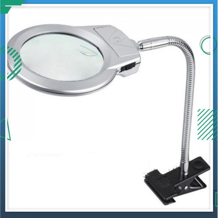Lampu Meja - Lampu Meja Belajar / Baca / Kerja Portable Dengan Kaca Pembesar Jepit