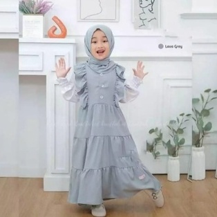 Gamis Aqilah / Gamis Anak Perempuan / Baju Muslim Anak Perempuan