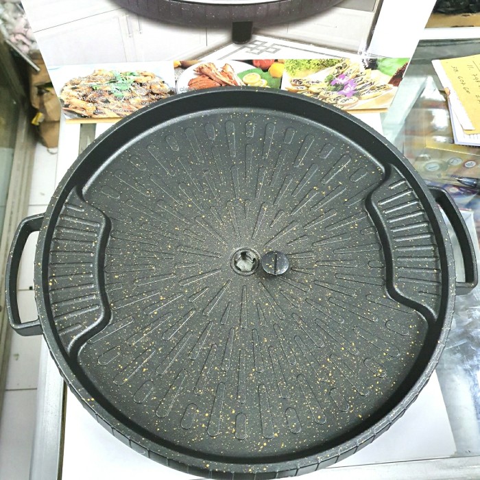 Bulgogi Pan 32 cm + Tutup Kaca + Free oil Pan