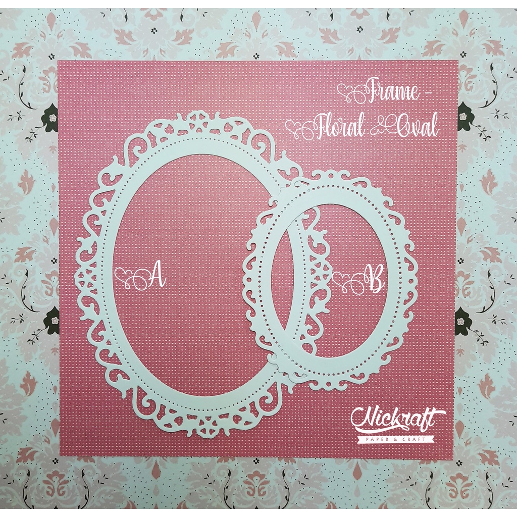

FLORAL OVAL FRAME - BAHAN HIASAN SCRAPBOOK LABEL KERTAS FOTO