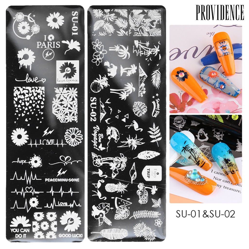 Providence Plat Stempel Desain Wajah Manusia Bahan Stainless Steel Untuk Nail Art / Manicure