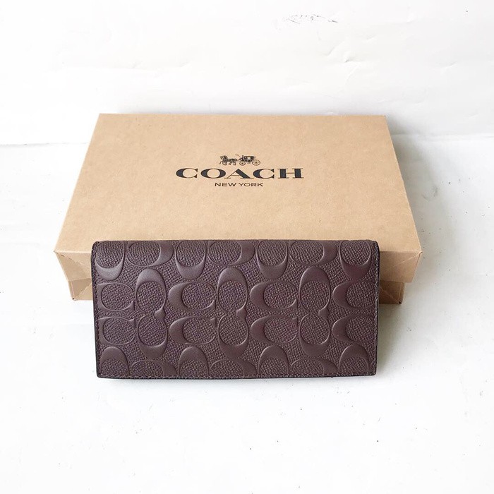 LONG WALLET / COACH MEN BREAST POCKET WALLET IN SIGNATURE CROSSGRAIN