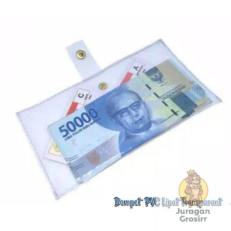 JG - Dompet Pvc transparant Souvernir nikah / dompet kartu simple / dompet mika murah bagus