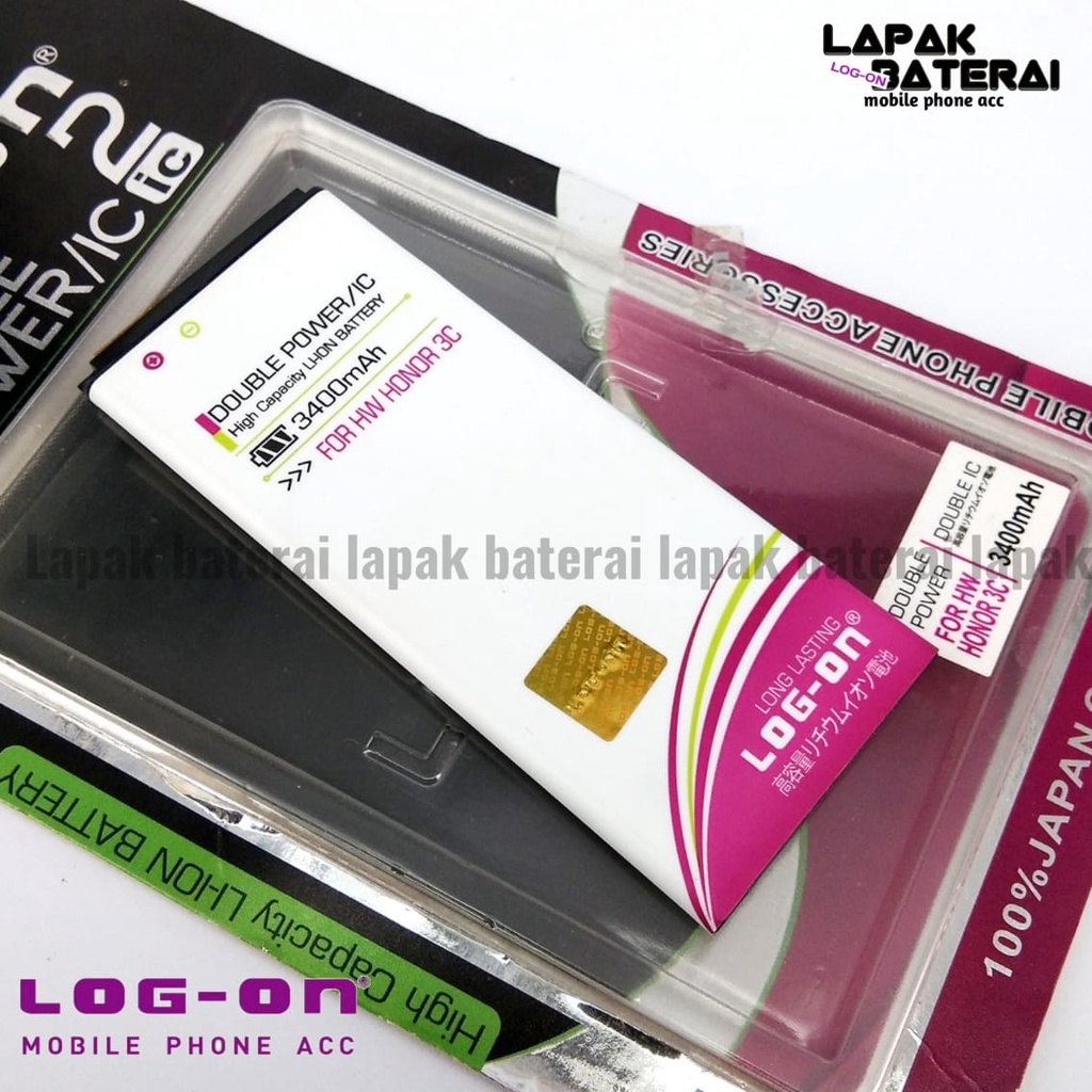 LOG - ON Baterai Huawei HONOR 3C G730 HB4742A0RBW - batre honor 3c battery ORIGINAL