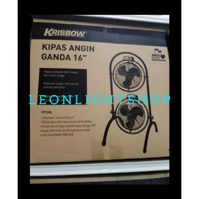 KRISBOW KIPAS ANGIN GANDA 16INCH/KIPAS ANGIN INDUSTRIAL DOUBLE/DOUBLE FAN MURAH/ACE DOUBLE FAN 16INC