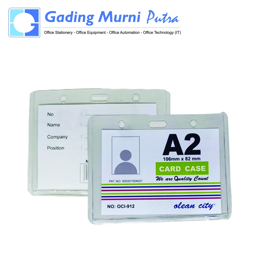 

Tempat Id Card Case A2 / Plastik Kartu Nama / Name Tag / Plastik ID Card OCI-912 Tidur