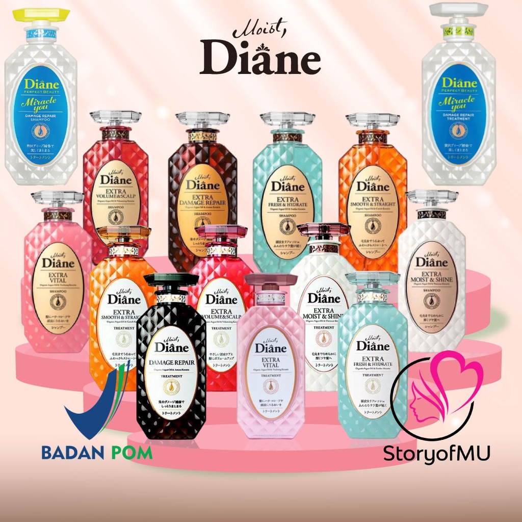 MOIST DIANE Shampoo / Conditioner Treatment Miracle You Perfect Beauty Extra 450ml-0