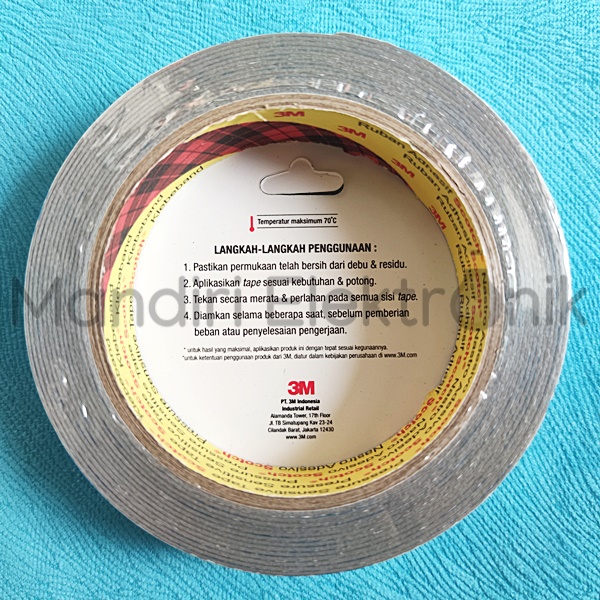 Double Tape busa 3M Pe Foam Tape 24mm x 4M - PE Foam Tape Grey - Double Tip Busa 4 Meter Original