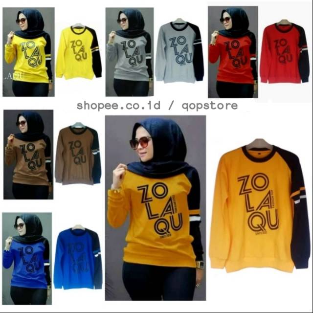 [GRATIS MASKER] KAOS ZOLAQU KW / KAOS ZOLAQU / KAOS TANGAH PANJANG BUKAN SWEATER