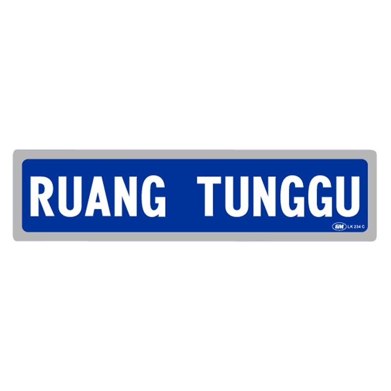 

Papan Tanda / Sign Board / Label Acrylic RUANG TUNGGU LK 234 C