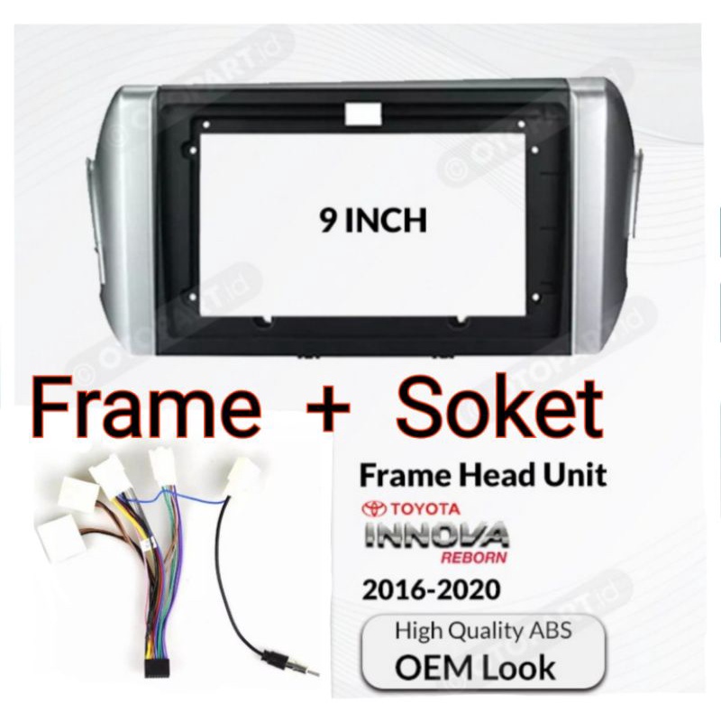 Frame 9 inch Android Toyota Innova Reborn + Soket Plug And Play TOYOTA