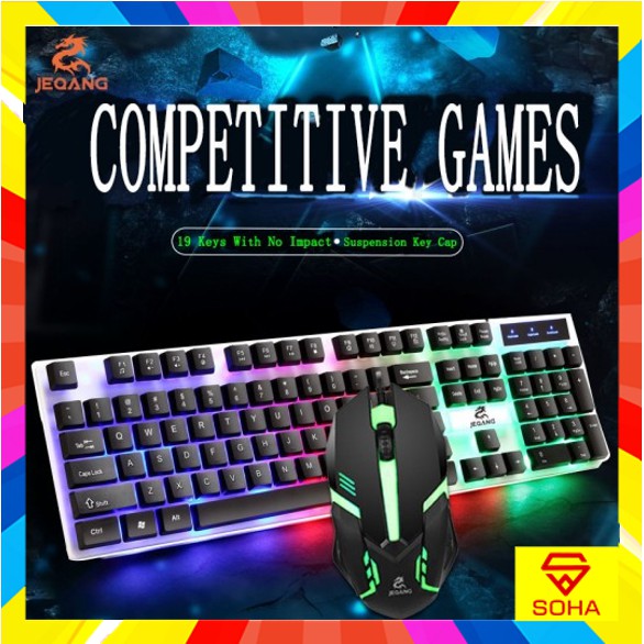 KYB-015 Keyboard &amp; Mouse Kabel Gamer Professional Gaming Lampu LED JK-1980