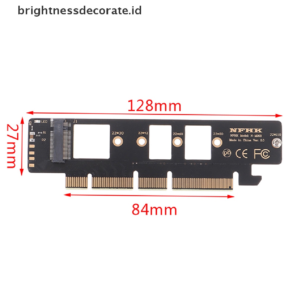 Kartu Adapter Konverter Nvme M.2 Ngff Ssd Ke Pcie X4 Ke Nvme M.2