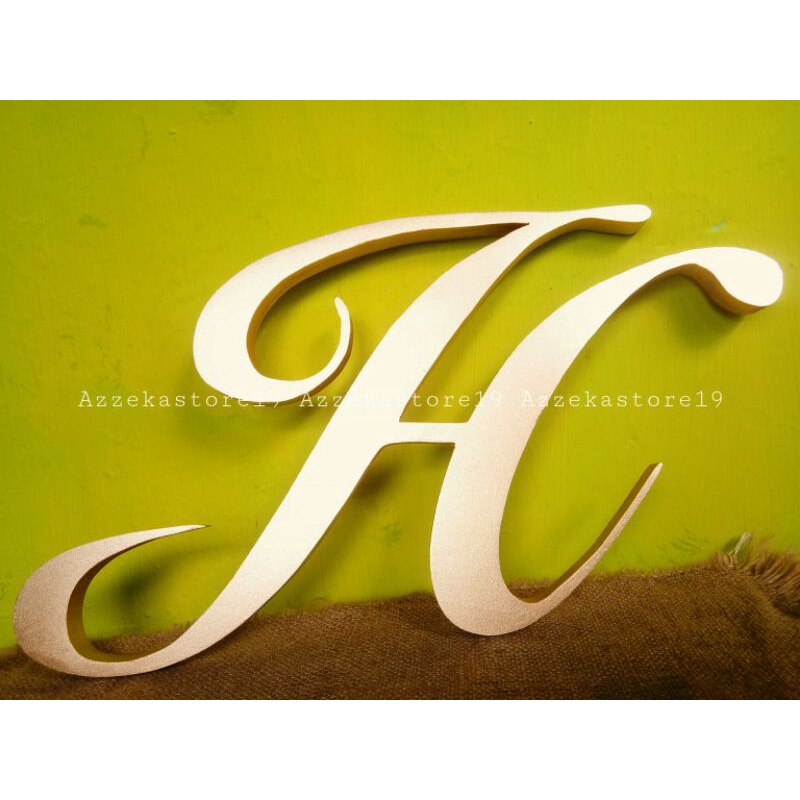 Huruf kayu/Tulisan kayu inisial/hiasan lamaran/inisial lamaran