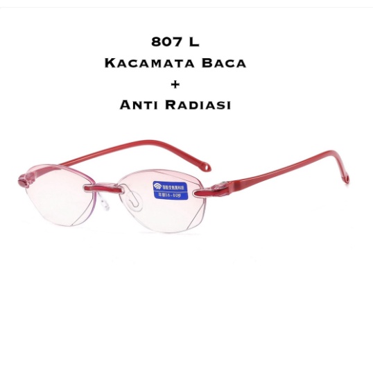 Kacamata Baca Lensa Plus Anti Radiasi +1.00 s/d + 4.00 Kacamata Wanita Reading Glasses 807L anti radiation