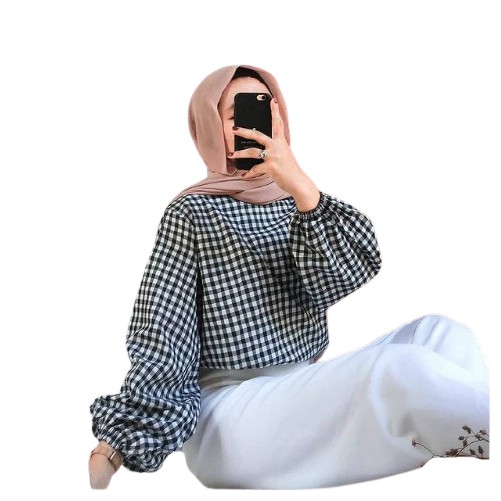 APIK TOP BLOUSE REMAJA | BAJU ATASAN WANITA KOTAK - TILAN