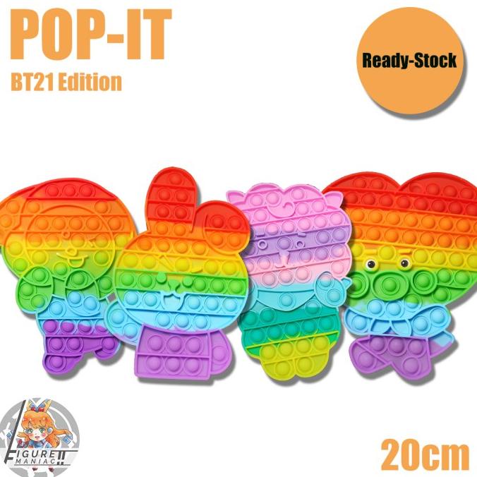 ] Mainan Anak POP IT BT21 / BTS Persegi Love