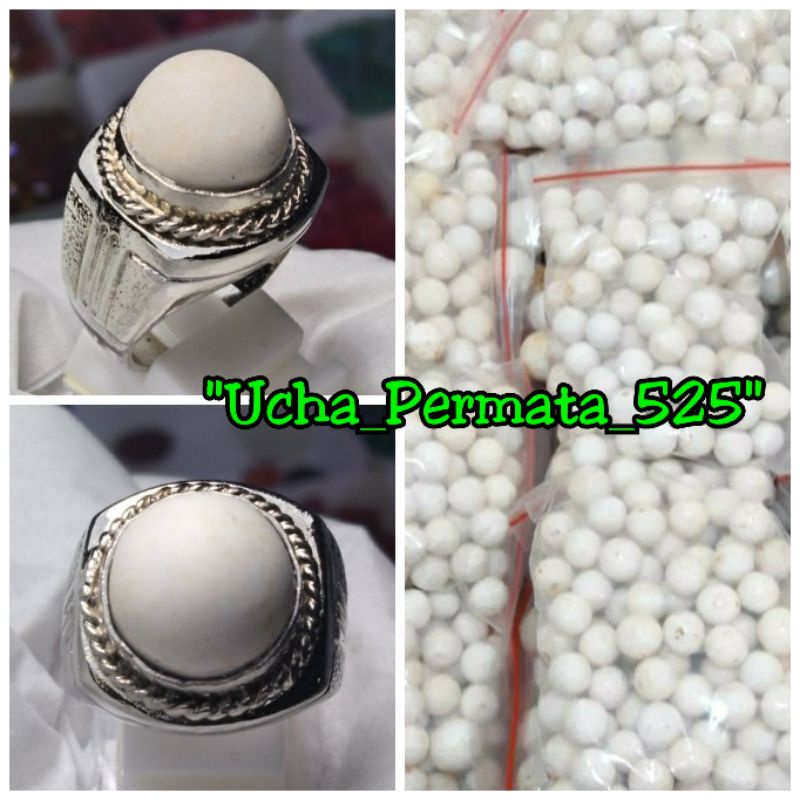 Batu cincin batu akik tidar putih