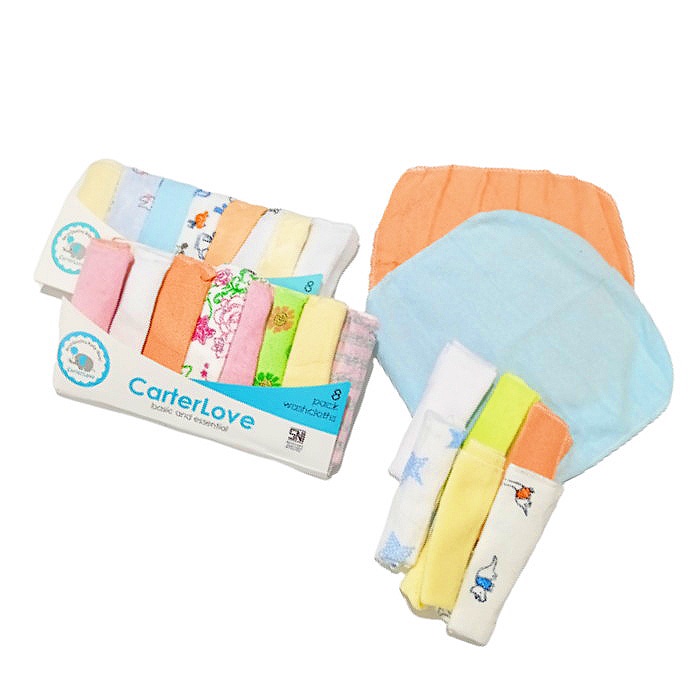 Saputangan Bayi Handuk Washcloths Baby CarterLove Isi 8 pcs