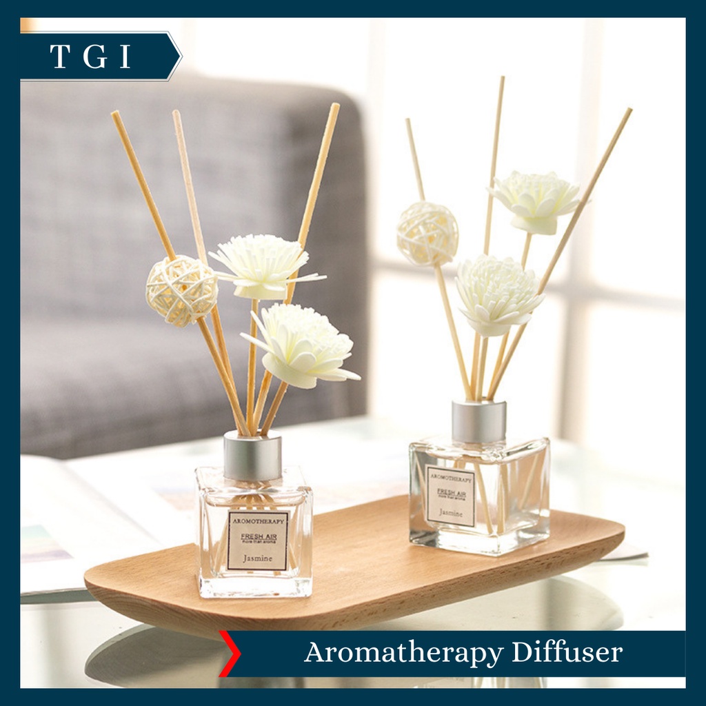 TGI - REED DIFFUSER AROMATHERAPY BUNGA DIFUSER AROMA PENGHARUM RUANGAN PEWANGI OIL ESSENTIAL l REED DIFUSER