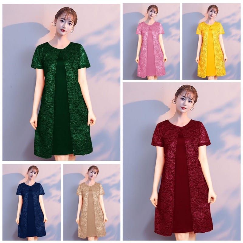DRESS DEVITA L-XL/ DRESS WANITA FASHION ELEGAN/ DRESS KASUAL GOOD