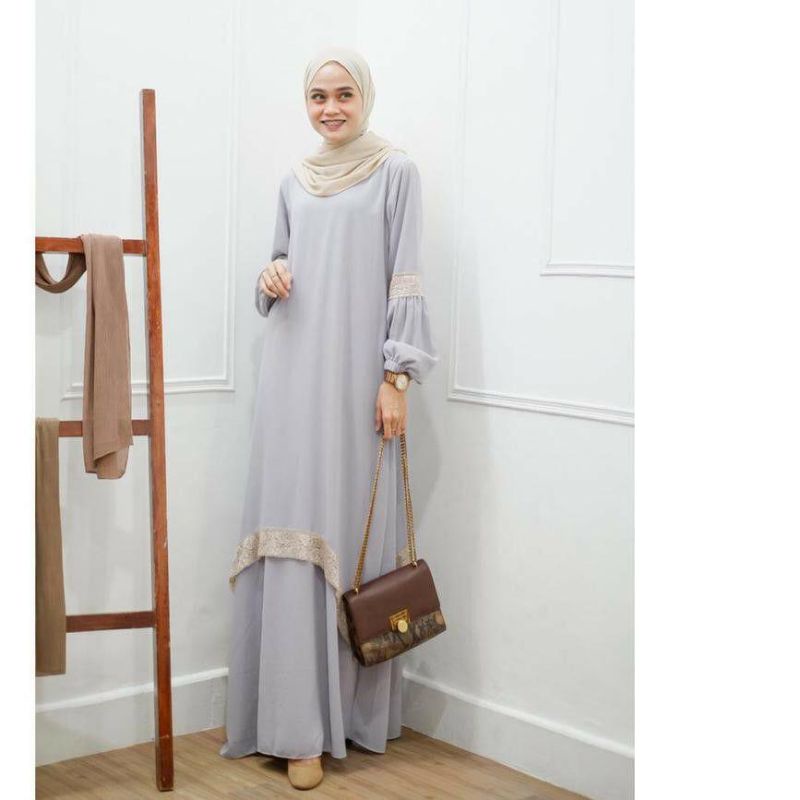 TMR  Gamis Malaysia Renda / Gamis Polos Malaysia / Gamis Melayu / Gamis Ceruty