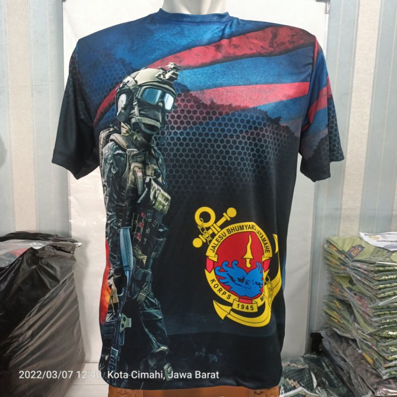 KAOS JERSEY TNI AL "MARINIR" FULLPRINT .