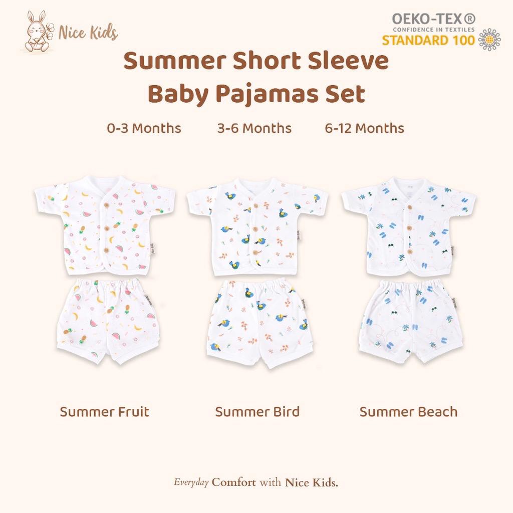 Nicekids - Summer Baby Pajamas Set / Setelan Lengan Pendek Bayi