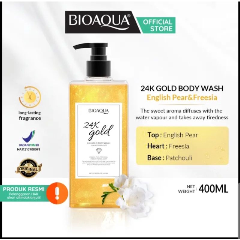 24K GOLD BODY WASH BIOAQUA ORIGINAL