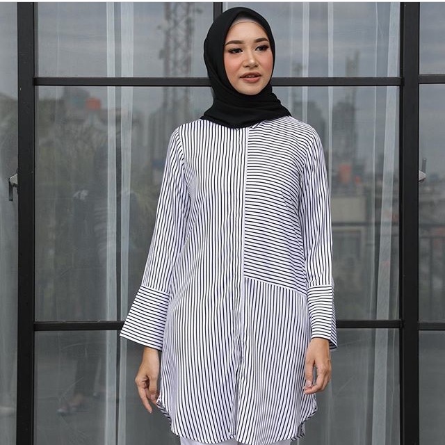 STRIPE TUNIK OFF WHITE XS HEAVEN LIGHTS