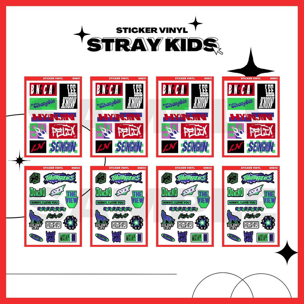 Sticker / Stiker Kpop Stray kids / StrayKids Skzoo - Basic