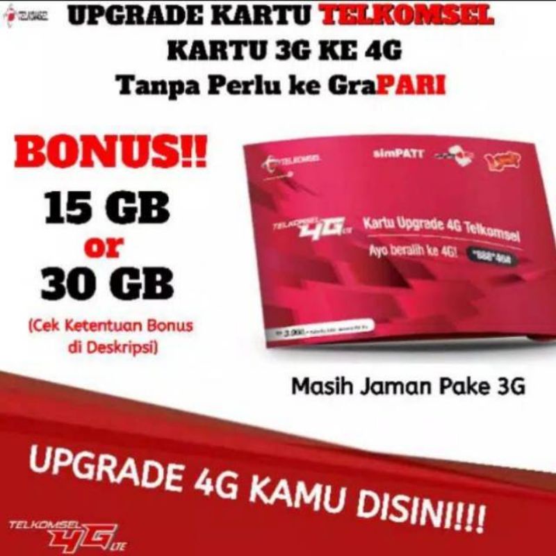 KARTU UPGRADE 3G KE 4G TELKOMSEL KARTU GANTI 3G KE 4G