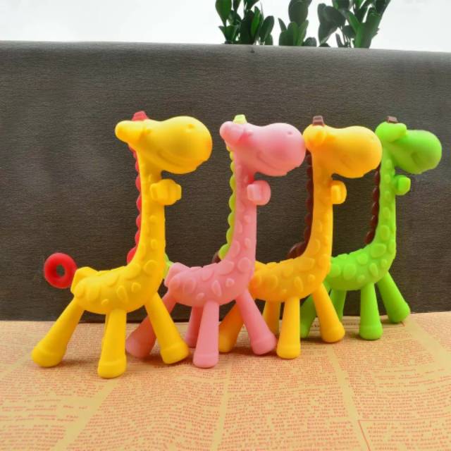 Teether Jerapah Teether Giraffe Gigitan Jerapah Teether Silikon Bayi