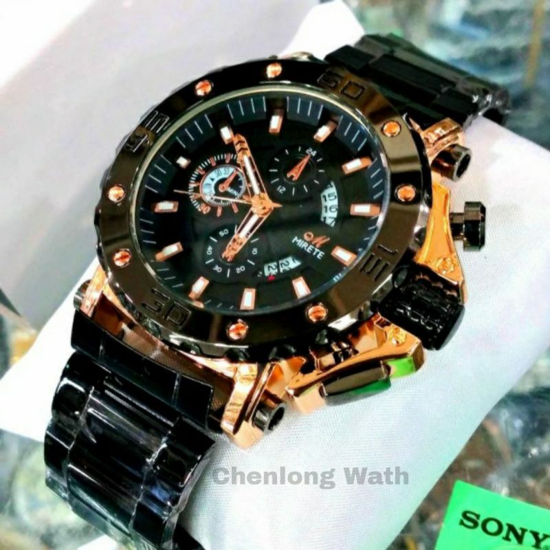 Jam Mirete Cowok | Jam Tangan Pria  Mirete Origina Water Resistantce | Tanggal Aktif